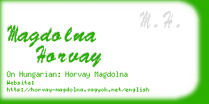 magdolna horvay business card